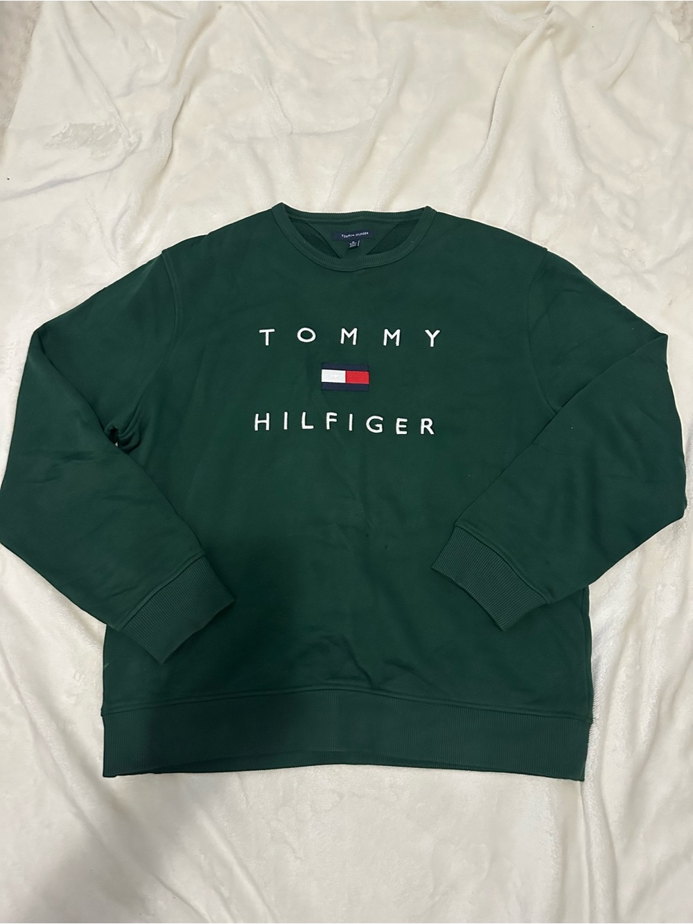 Tommy Hilfiger Dark Green Logo Crewneck Sweatshirt